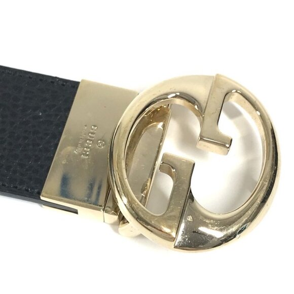 Gucci Belt Double G GG Logo Leather Black main image 6
